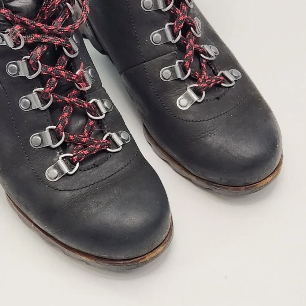 Sorel Boots Winter Snow Women Sz 10 Black Leather 2.5